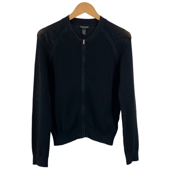 CLUB MONACO Long Sleeve Zip Up Sweater Top Cardigan Knit Mesh-like Sweater E9 - Picture 1 of 9